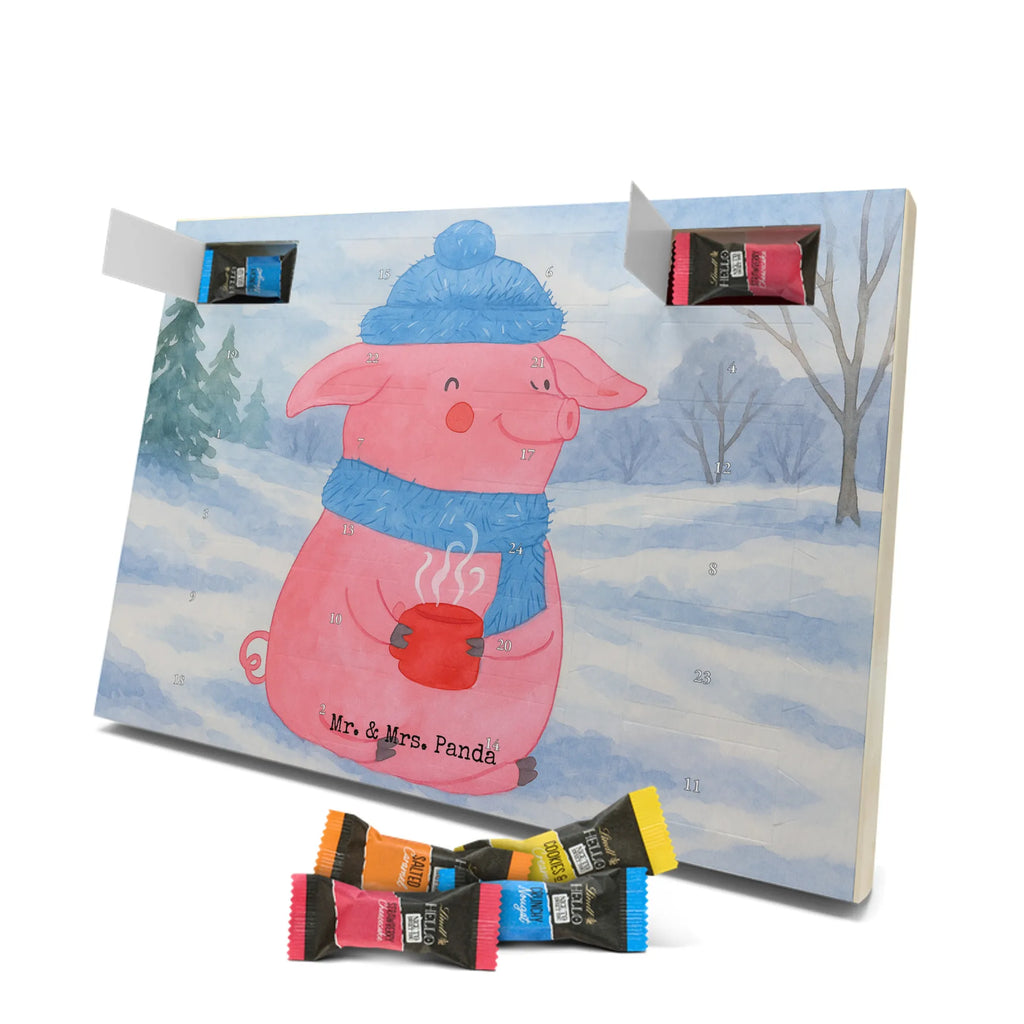 Chocolate advent calendar piggy Mulled wine Design Christmas time, snow, mulled wine, Christmas market, drunk, saying