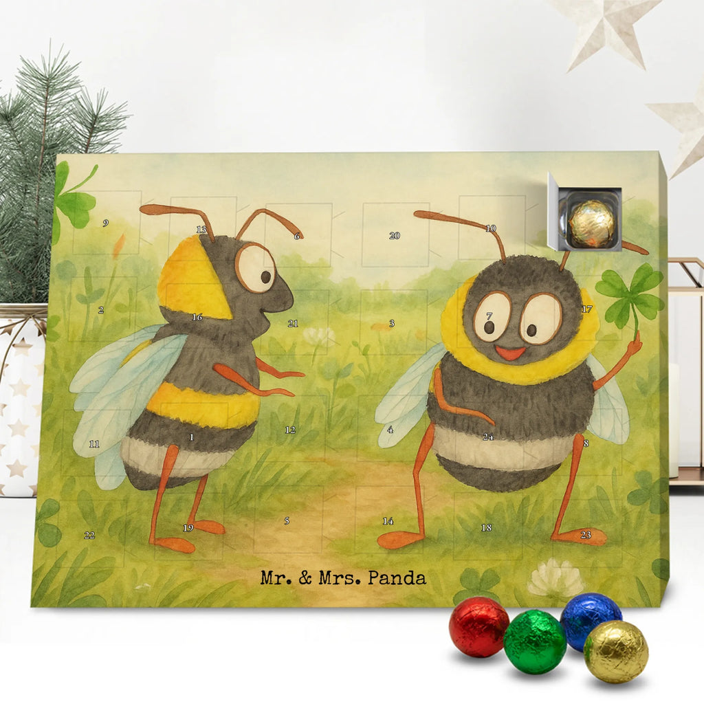 Chocolate advent calendar bumblebees shamrock Design card, gift ideas, gifts, small animals, cute, cute animal motives, hand drawn, funny sayings, good mood, special gifts, animal lover, bumblebee, saying happy, saying positive, saying beautiful, bee decoration, be happy, become happy