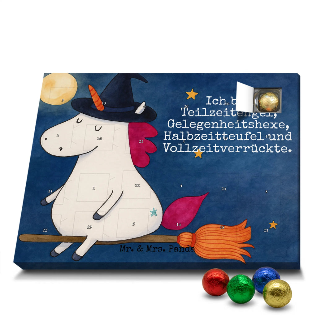 Chocolate advent calendar unicorn Witch Design wife gift, witch, mad, bitch, bad girl, girlfriend present, devil
