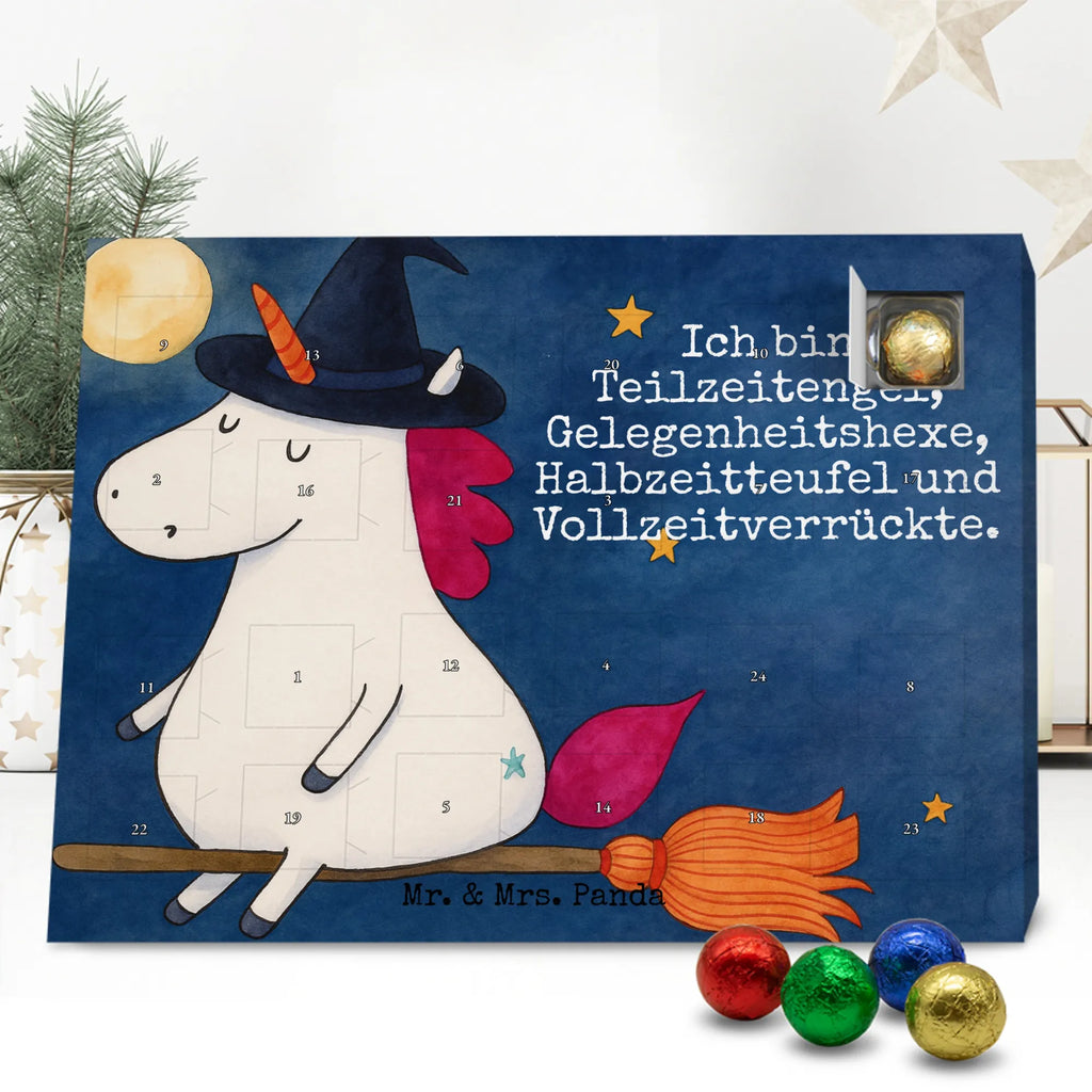 Chocolate advent calendar unicorn Witch Design wife gift, witch, mad, bitch, bad girl, girlfriend present, devil