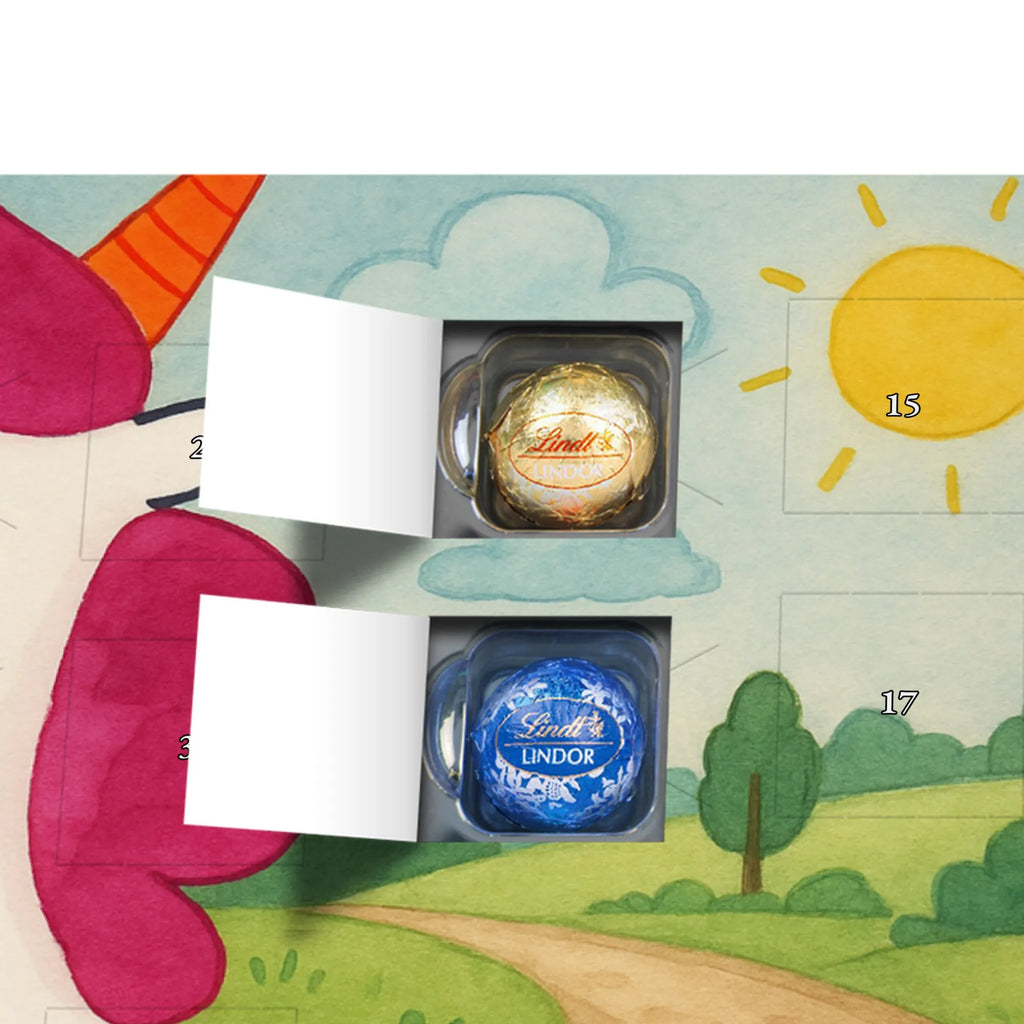 Chocolate advent calendar unicorn Suitcase Design adventure, suitcase, travel, holiday present, luggage, traveler gift