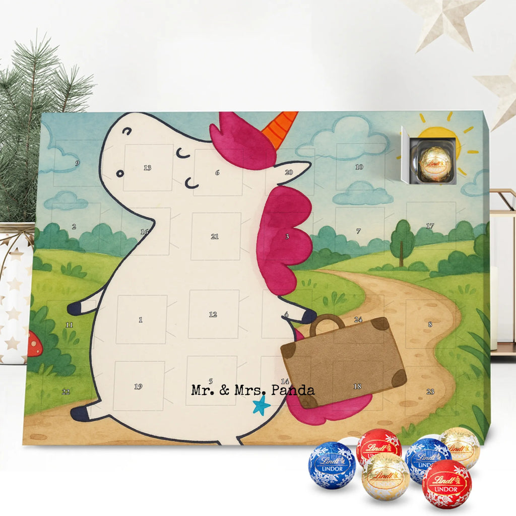 Chocolate advent calendar unicorn Suitcase Design adventure, suitcase, travel, holiday present, luggage, traveler gift