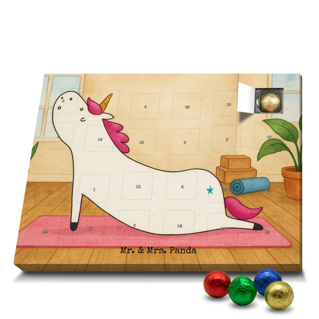 Chocolate advent calendar unicorn yoga Design gift, present, mindfulness, sports, sweet, relaxation