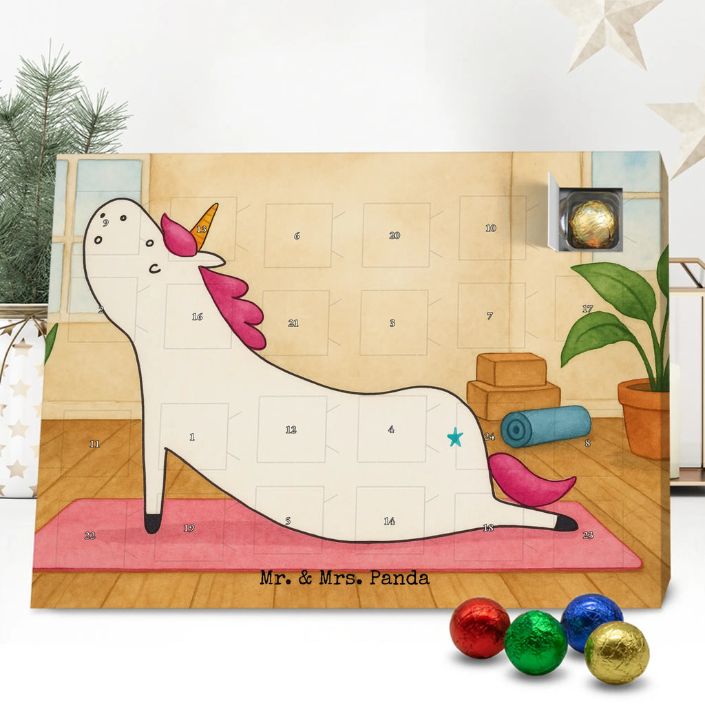 Chocolate advent calendar unicorn yoga Design gift, present, mindfulness, sports, sweet, relaxation