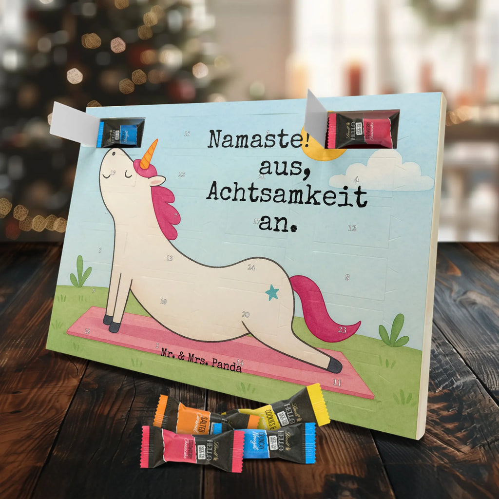 Chocolate advent calendar unicorn yoga Design gift, present, mindfulness, sports, sweet, relaxation