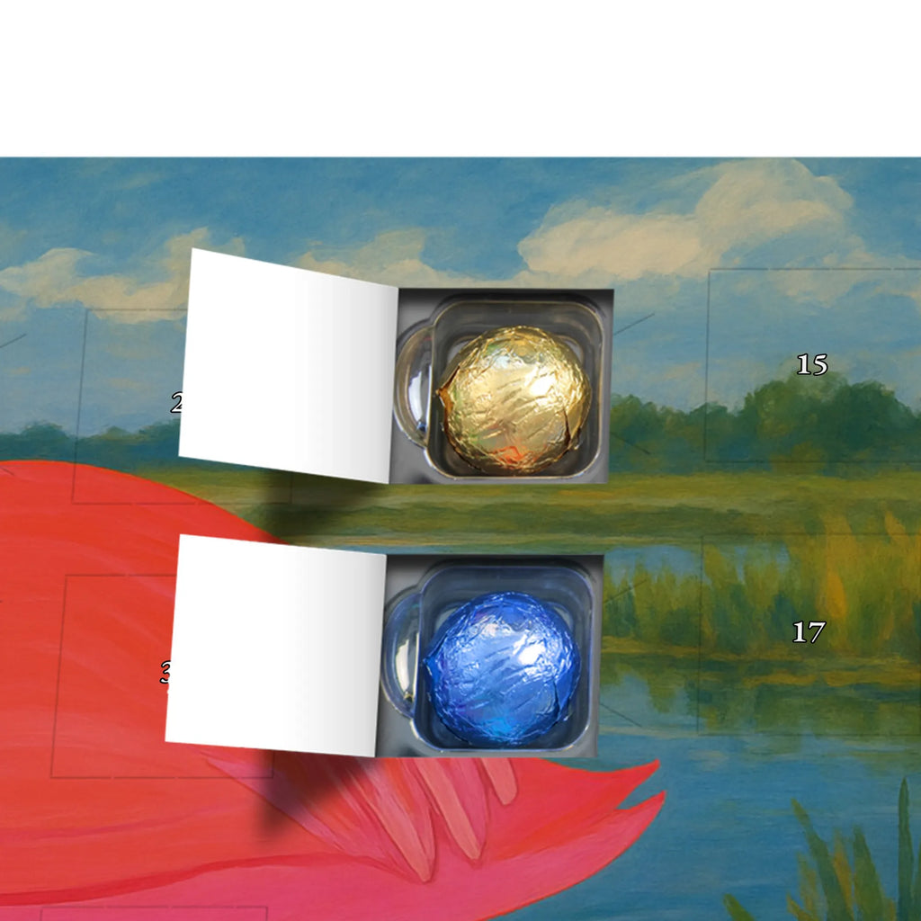 Chocolate advent calendar flamingo Classic Design children, gifts, gift idea, funny sayings, pink bird, bird of paradise, red, flamingo decoration, gift pink, adults, flamingo fans, vacation, unusual gifts in pink, pink gifts, girls gifts, small gifts, Caribbean feeling, Pride, Self-love, for me, Me, Outsider, Daughter, Saying, Son, Girlfriend, Unique, Siblings, Girlfriends