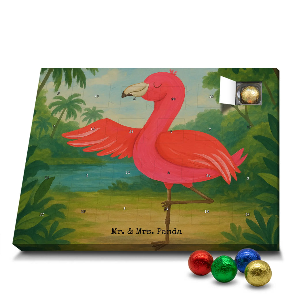 Chocolate advent calendar flamingo yoga Design children, gifts, gift idea, funny sayings, pink bird, bird of paradise, red, flamingo decoration, gift pink, adults, flamingo fans, vacation, unusual gifts in pink, pink gifts, girls gifts, small gifts, Caribbean feeling, relaxation, mindfulness, yoga exercise, bird, agitation, deep relaxation, anger