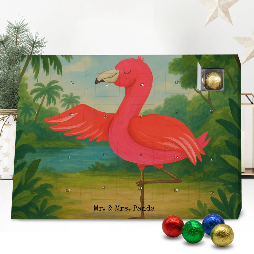 Chocolate advent calendar flamingo yoga Design children, gifts, gift idea, funny sayings, pink bird, bird of paradise, red, flamingo decoration, gift pink, adults, flamingo fans, vacation, unusual gifts in pink, pink gifts, girls gifts, small gifts, Caribbean feeling, relaxation, mindfulness, yoga exercise, bird, agitation, deep relaxation, anger
