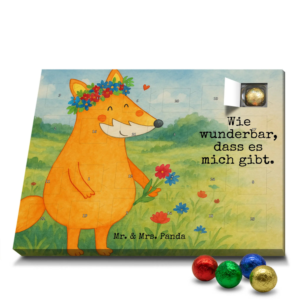 Chocolate advent calendar Fox Flower Design animal lover, foxes, forest wildlife, clever as a fox, joy, flower, fox girl, proof of love, girlfriend, flowers, self-love, flower girl, me, girlfriends