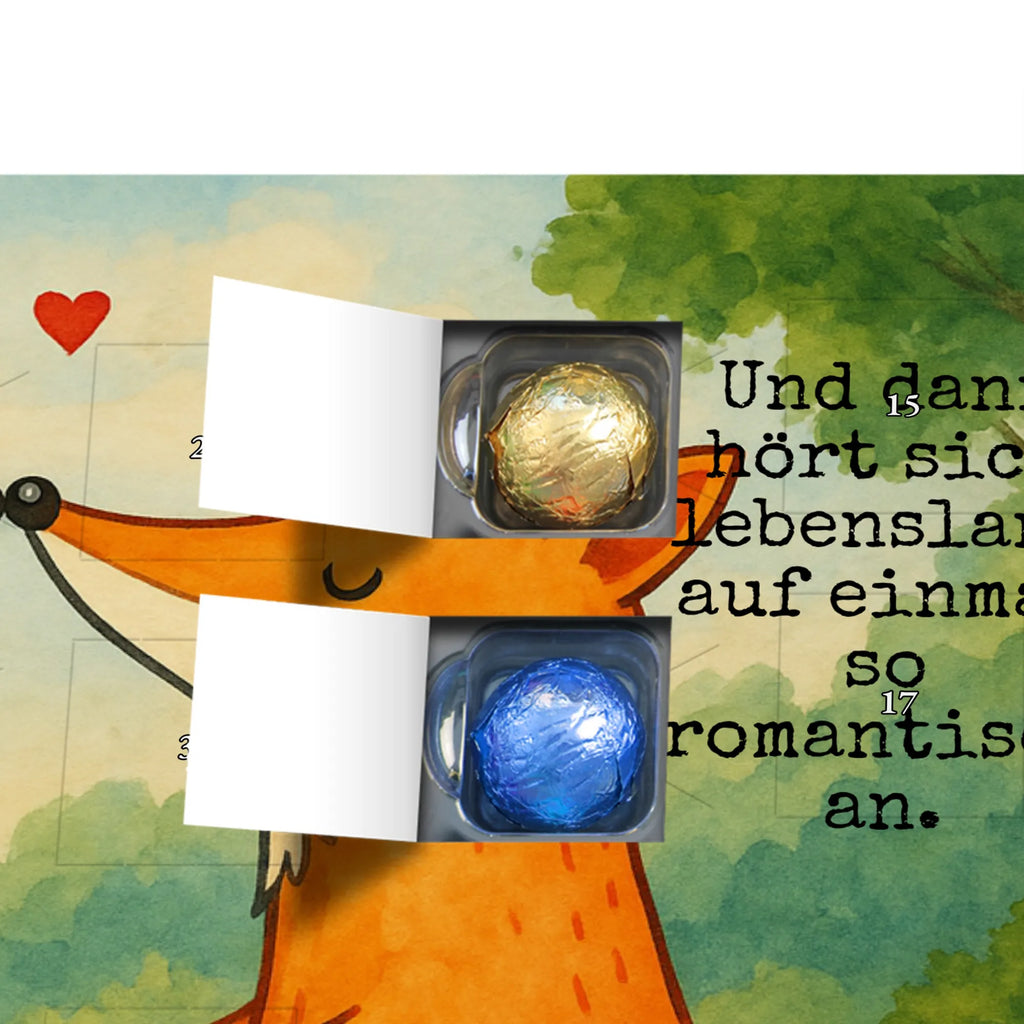 Chocolate advent calendar foxes Love Design animal lover, foxes, forest wildlife, clever as a fox, couple, lovers, proof of love, fiancée, husband, girlfriend, marriage, wife, boyfriend