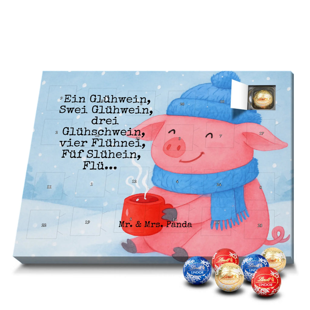 Chocolate advent calendar piggy Mulled wine Design Christmas time, snow, mulled wine, Christmas market, drunk, saying