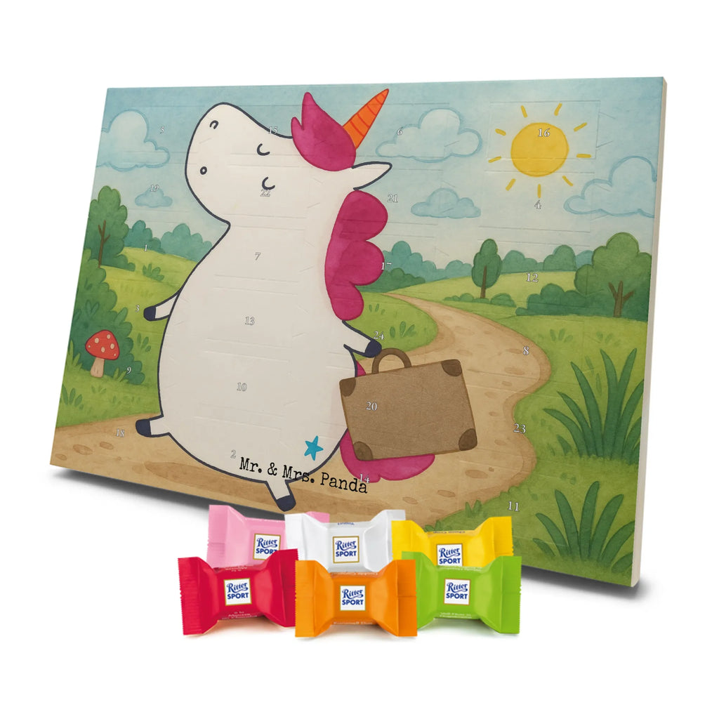 Chocolate advent calendar unicorn Suitcase Design adventure, suitcase, travel, holiday present, luggage, traveler gift