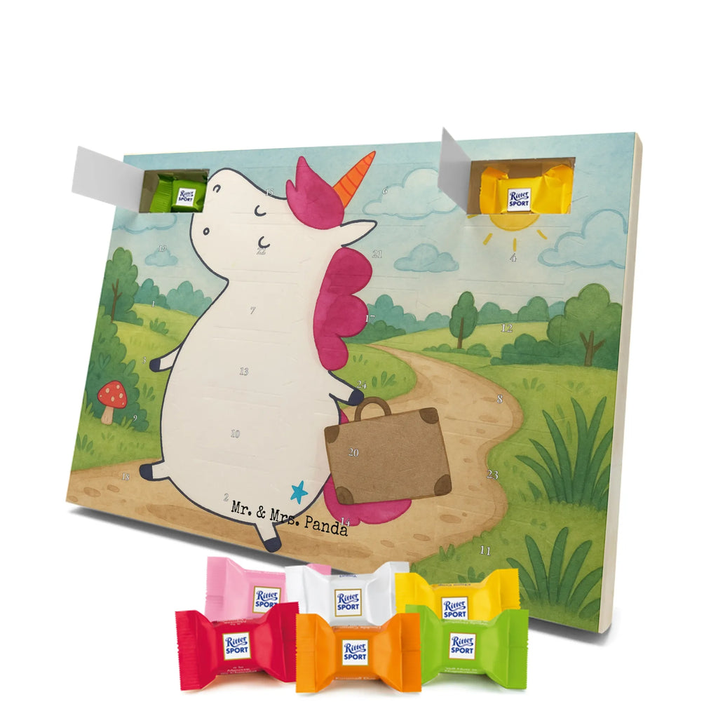 Chocolate advent calendar unicorn Suitcase Design adventure, suitcase, travel, holiday present, luggage, traveler gift