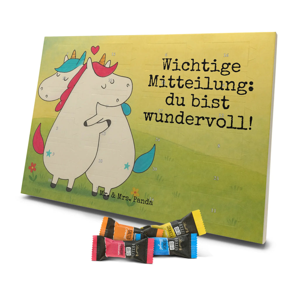 Chocolate advent calendar unicorn communication Design present, marriage, gift, witty, saying, valentine's day, Thank you