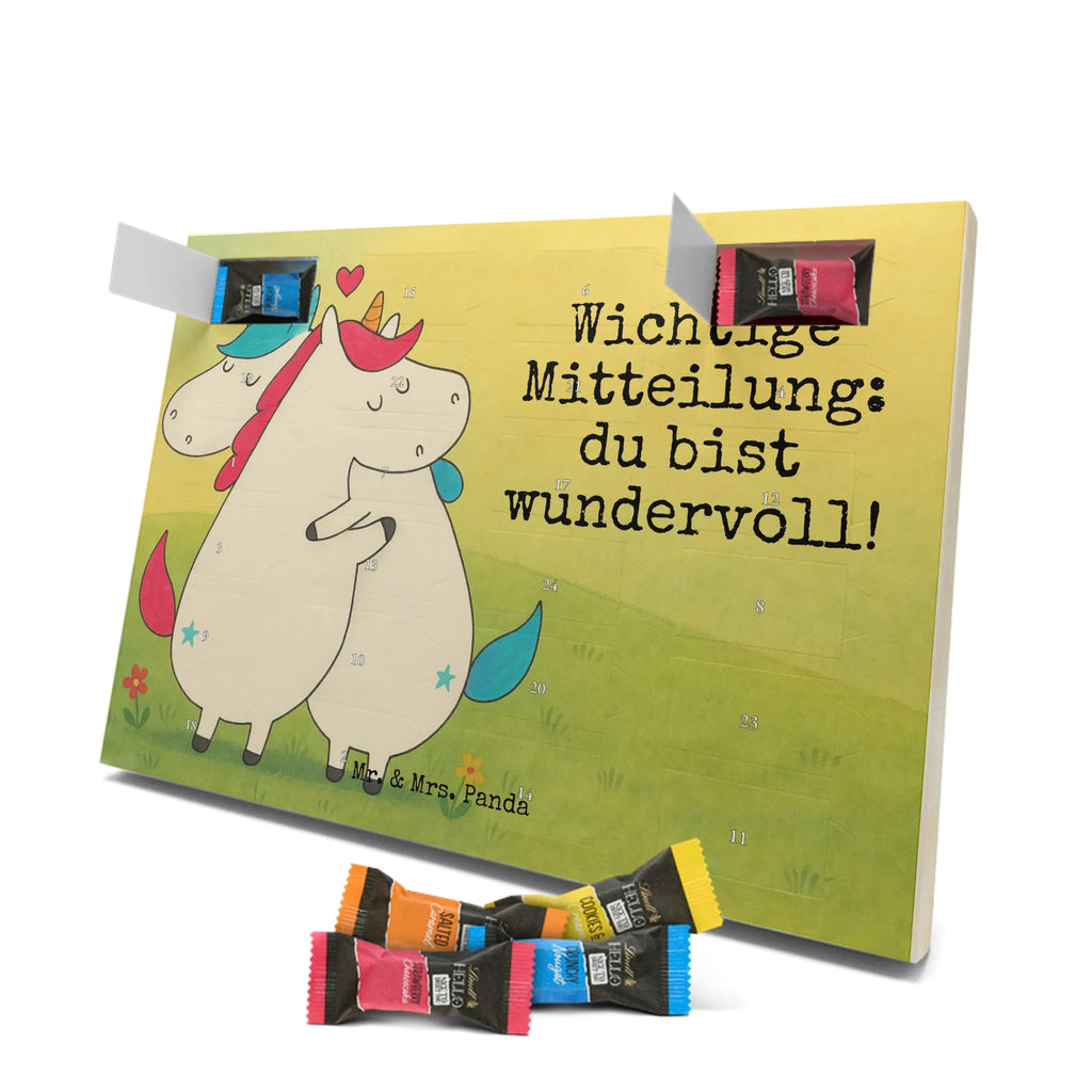 Chocolate advent calendar unicorn communication Design present, marriage, gift, witty, saying, valentine's day, Thank you
