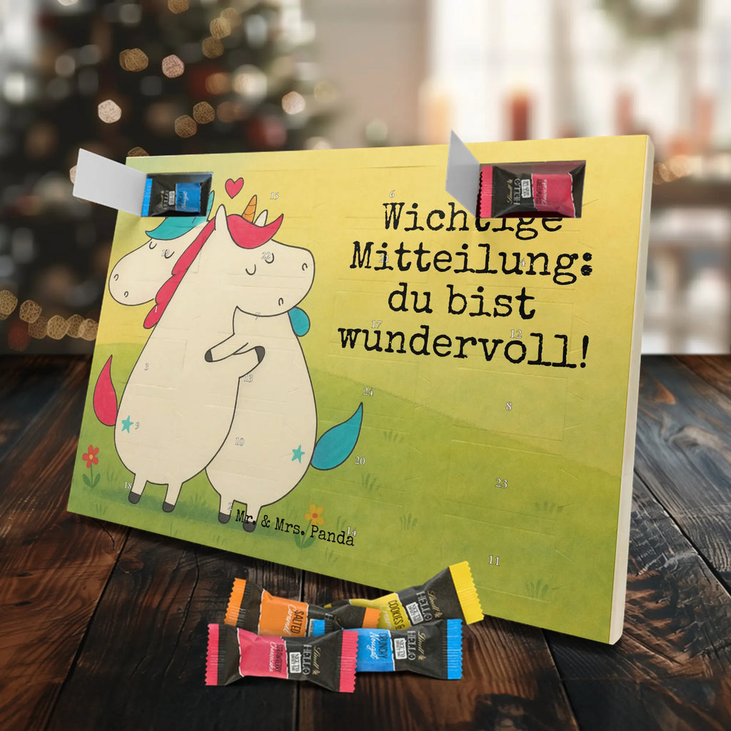 Chocolate advent calendar unicorn communication Design present, marriage, gift, witty, saying, valentine's day, Thank you