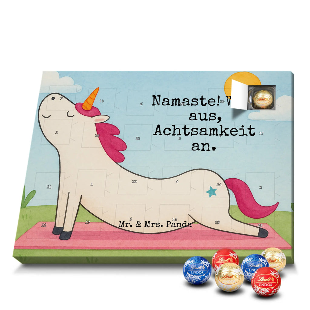 Chocolate advent calendar unicorn yoga Design gift, present, mindfulness, sports, sweet, relaxation