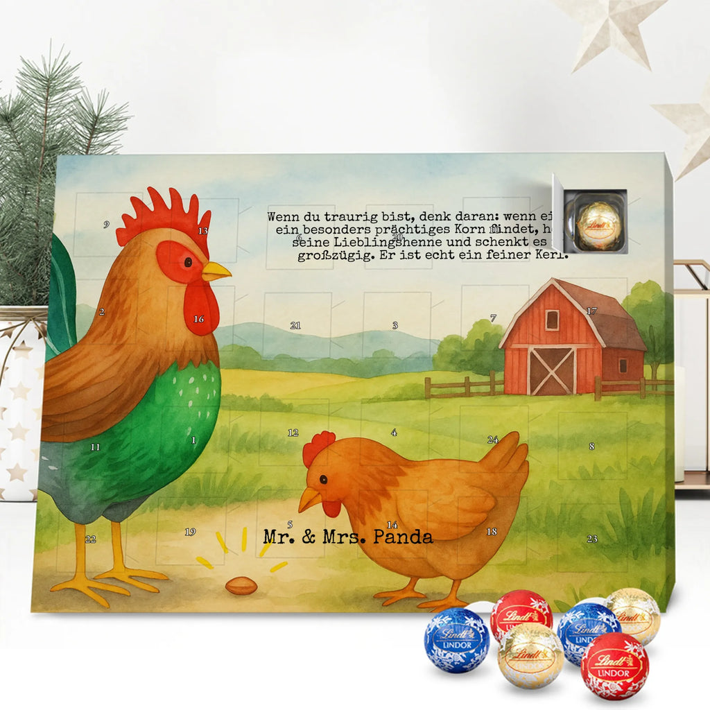 Chocolate advent calendar Faucet grain Design farm, farm animals, animals, nature, eggs, hen, corn, cock