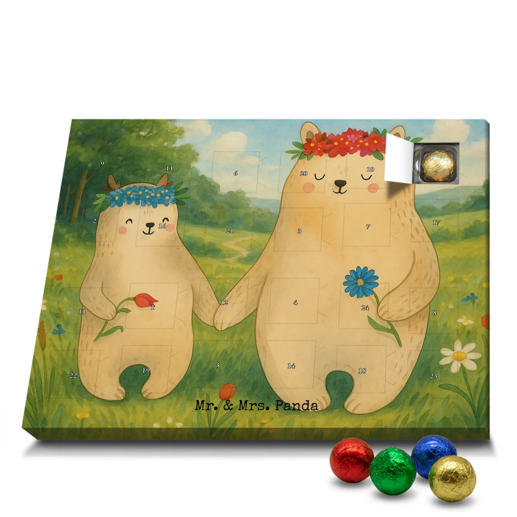 Chocolate advent calendar Bears with flower crown Design Father's Day, Mother's Day, favorite person, gift mommy. mother's day, daughter, daughters, best mommy, world best mommy, bears, favorite mommy, children, role model, child