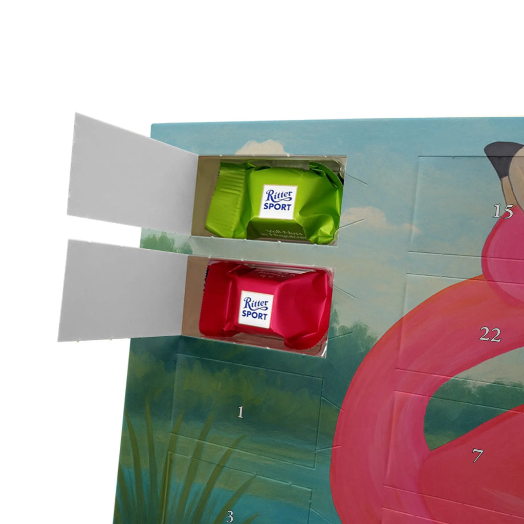 Chocolate advent calendar flamingo Proud Design children, gifts, gift idea, funny sayings, pink bird, bird of paradise, red, flamingo decoration, gift pink, adults, flamingo fans, vacation, unusual gifts in pink, pink gifts, girls gifts, small gifts, Caribbean feeling, self-love, proud, friend, best friend, joy, self-acceptance, daughter