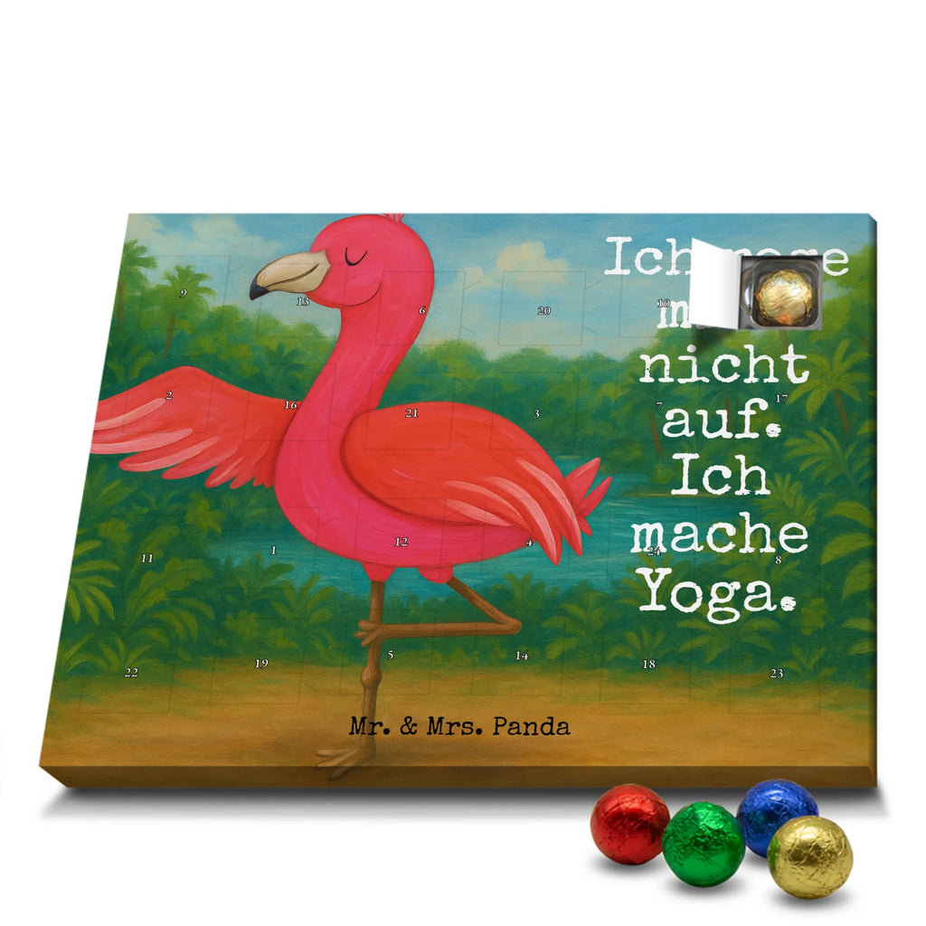 Chocolate advent calendar flamingo yoga Design children, gifts, gift idea, funny sayings, pink bird, bird of paradise, red, flamingo decoration, gift pink, adults, flamingo fans, vacation, unusual gifts in pink, pink gifts, girls gifts, small gifts, Caribbean feeling, relaxation, mindfulness, yoga exercise, bird, agitation, deep relaxation, anger