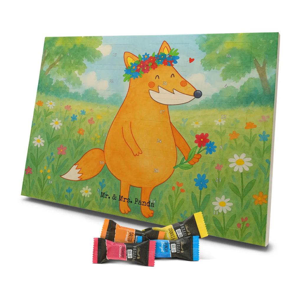 Chocolate advent calendar Fox Flower Design animal lover, foxes, forest wildlife, clever as a fox, joy, flower, fox girl, proof of love, girlfriend, flowers, self-love, flower girl, me, girlfriends