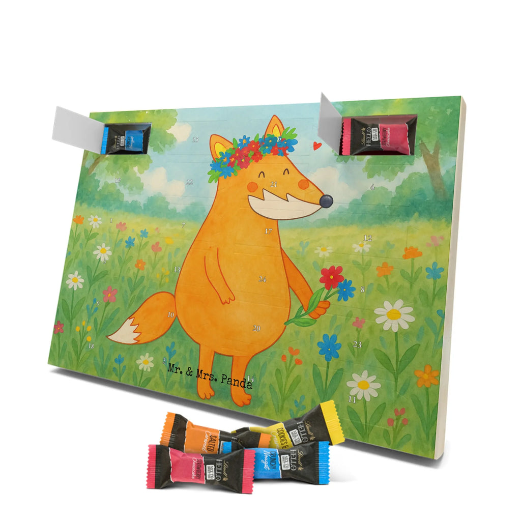 Chocolate advent calendar Fox Flower Design animal lover, foxes, forest wildlife, clever as a fox, joy, flower, fox girl, proof of love, girlfriend, flowers, self-love, flower girl, me, girlfriends