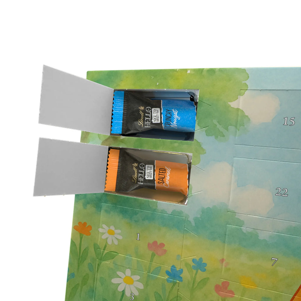 Chocolate advent calendar Fox Flower Design animal lover, foxes, forest wildlife, clever as a fox, joy, flower, fox girl, proof of love, girlfriend, flowers, self-love, flower girl, me, girlfriends