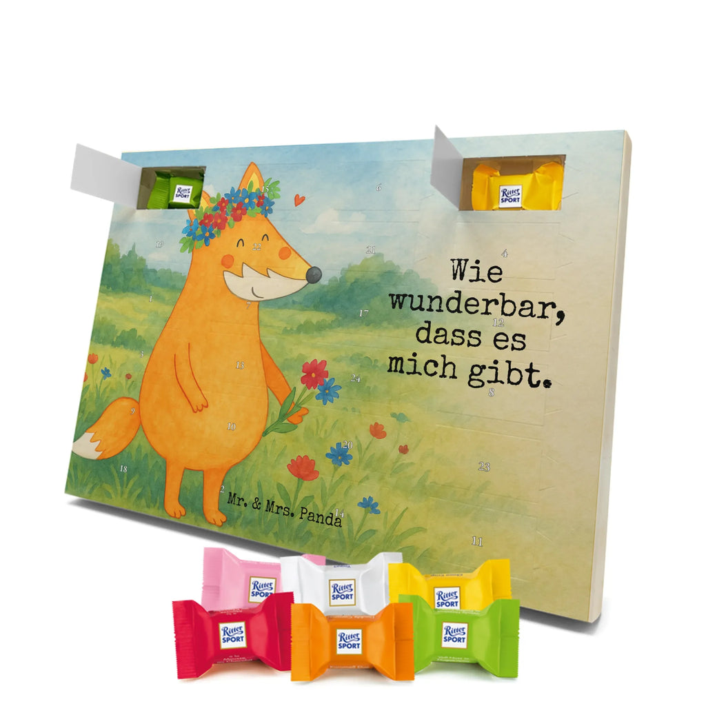 Chocolate advent calendar Fox Flower Design animal lover, foxes, forest wildlife, clever as a fox, joy, flower, fox girl, proof of love, girlfriend, flowers, self-love, flower girl, me, girlfriends