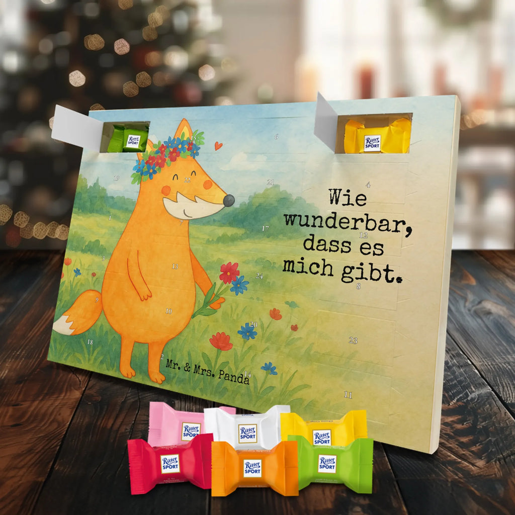 Chocolate advent calendar Fox Flower Design animal lover, foxes, forest wildlife, clever as a fox, joy, flower, fox girl, proof of love, girlfriend, flowers, self-love, flower girl, me, girlfriends