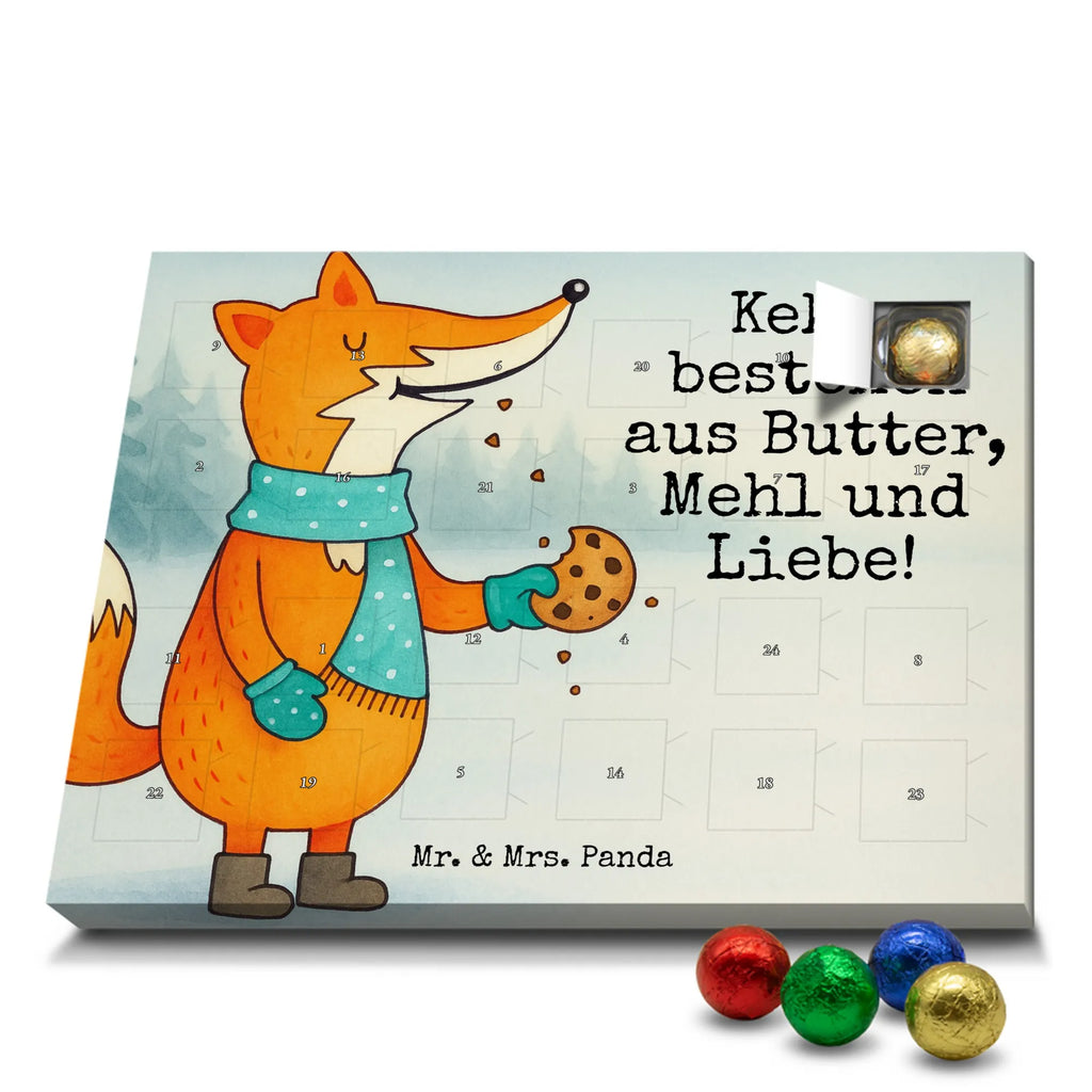 Chocolate advent calendar Fox biscuit Design animal lover, foxes, forest wildlife, clever as a fox, cookies, baking saying, kitchen decoration, christmas time, christmas present