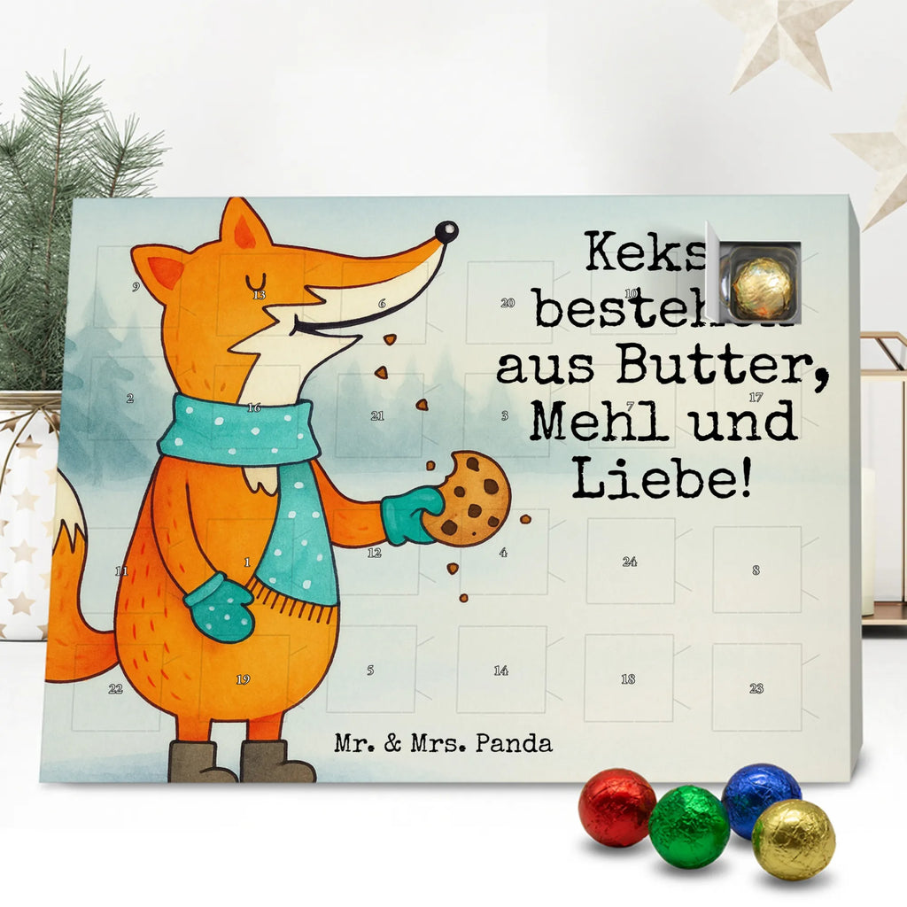 Chocolate advent calendar Fox biscuit Design animal lover, foxes, forest wildlife, clever as a fox, cookies, baking saying, kitchen decoration, christmas time, christmas present