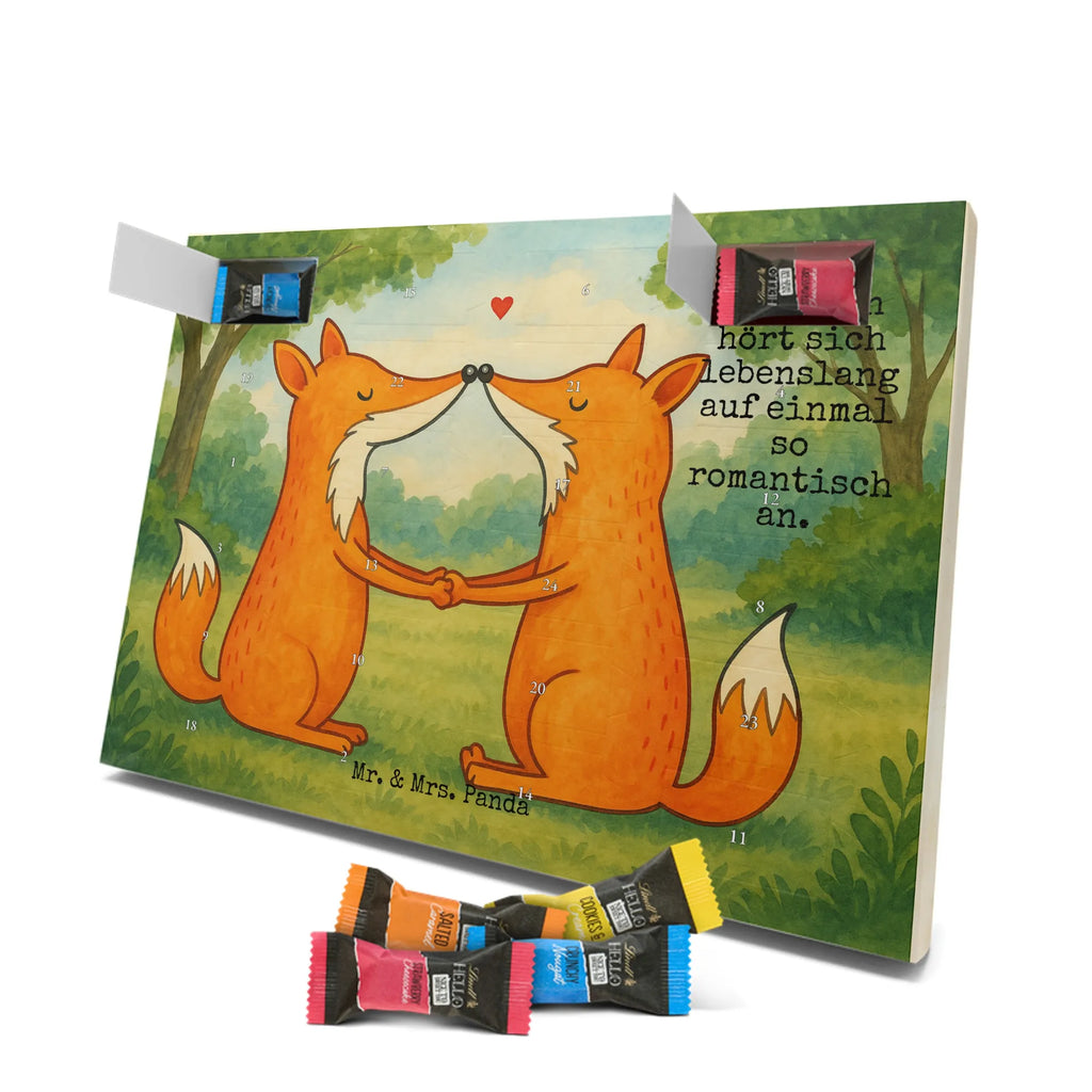 Chocolate advent calendar foxes Love Design animal lover, foxes, forest wildlife, clever as a fox, couple, lovers, proof of love, fiancée, husband, girlfriend, marriage, wife, boyfriend