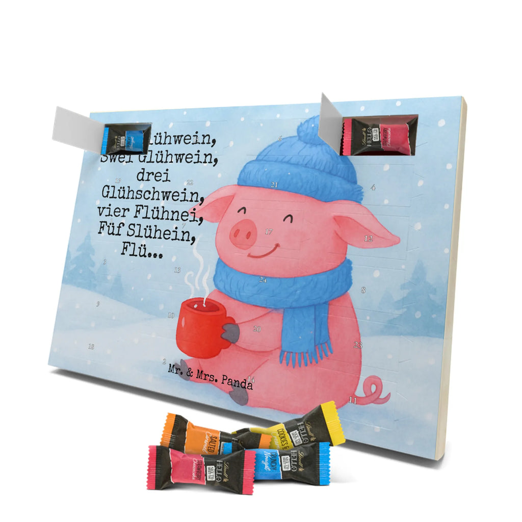 Chocolate advent calendar piggy Mulled wine Design Christmas time, snow, mulled wine, Christmas market, drunk, saying