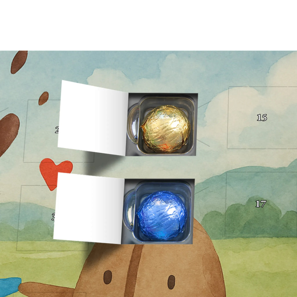 Chocolate advent calendar Coffee Bean Design card, gift ideas, gifts, small animals, cute, cute animal motives, hand drawn, funny sayings, good mood, special gifts, animal lover, satisfaction, pleasure, coffee bean