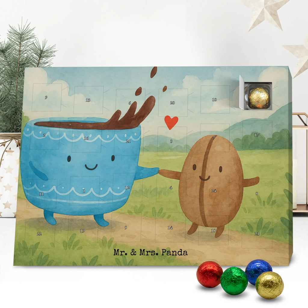 Chocolate advent calendar Coffee Bean Design card, gift ideas, gifts, small animals, cute, cute animal motives, hand drawn, funny sayings, good mood, special gifts, animal lover, satisfaction, pleasure, coffee bean