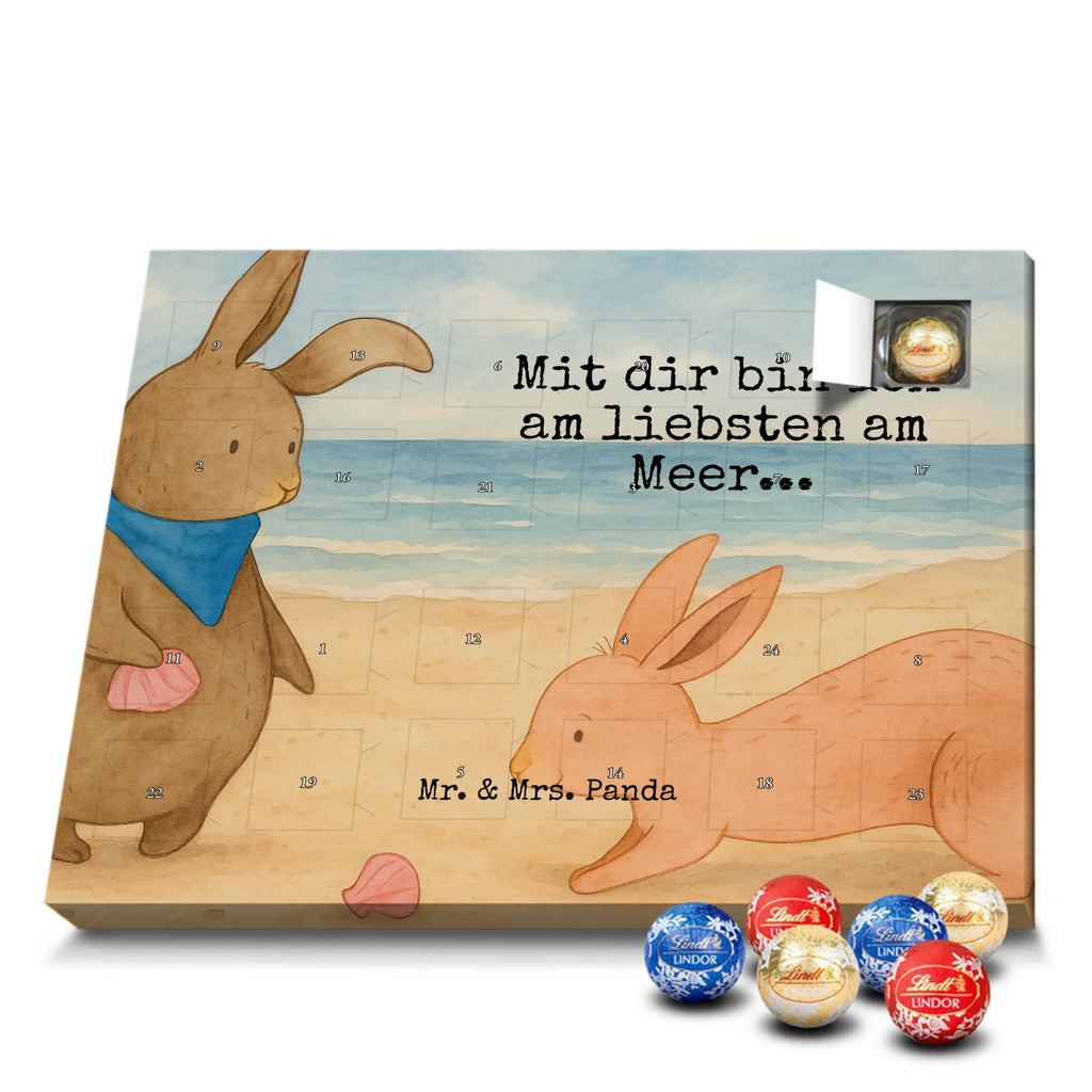Chocolate advent calendar Bunnies with seashell Design Father's Day, Mother's Day, girlfriend, best friend, shells, rabbits, collecting shells, girlfriends