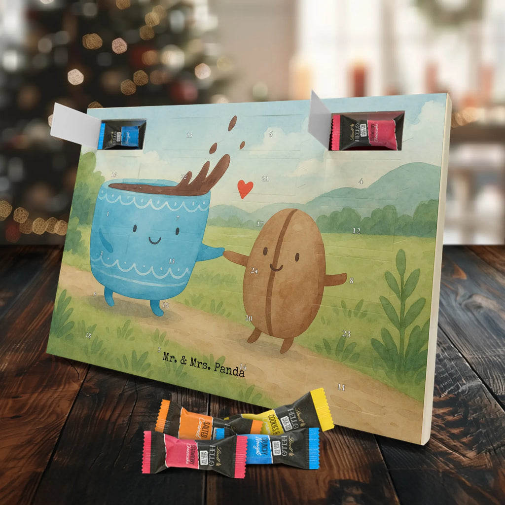 Chocolate advent calendar Coffee Bean Design card, gift ideas, gifts, small animals, cute, cute animal motives, hand drawn, funny sayings, good mood, special gifts, animal lover, satisfaction, pleasure, coffee bean