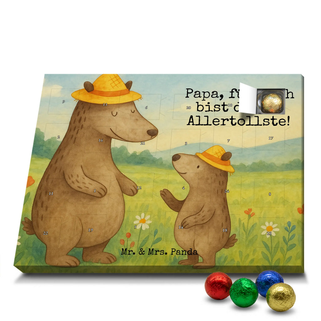 Chocolate advent calendar Bears with hats Design Father's Day, Mother's Day, father, role model, son, sons, children, favourite person, father-son, child, father's day