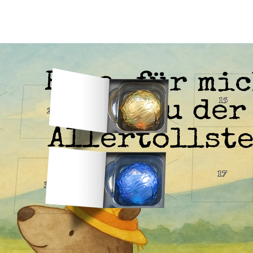 Chocolate advent calendar Bears with hats Design Father's Day, Mother's Day, father, role model, son, sons, children, favourite person, father-son, child, father's day