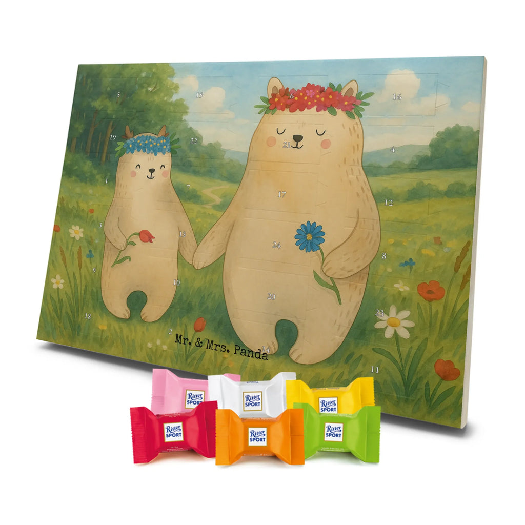 Chocolate advent calendar Bears with flower crown Design Father's Day, Mother's Day, favorite person, gift mommy. mother's day, daughter, daughters, best mommy, world best mommy, bears, favorite mommy, children, role model, child