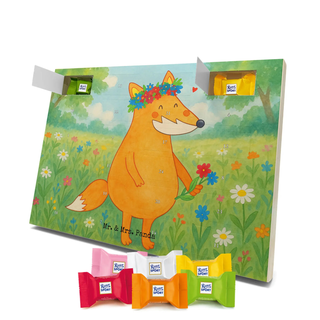 Chocolate advent calendar Fox Flower Design animal lover, foxes, forest wildlife, clever as a fox, joy, flower, fox girl, proof of love, girlfriend, flowers, self-love, flower girl, me, girlfriends