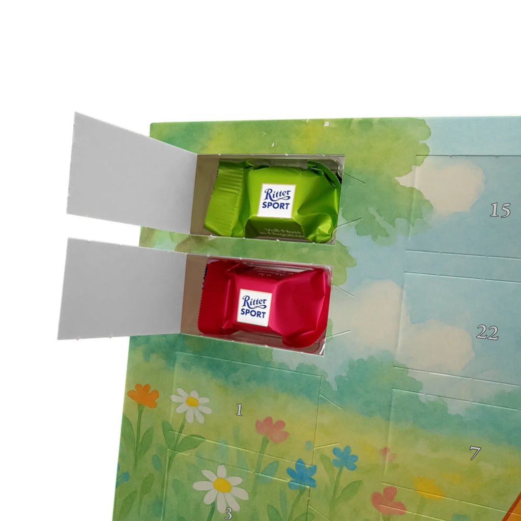 Chocolate advent calendar Fox Flower Design animal lover, foxes, forest wildlife, clever as a fox, joy, flower, fox girl, proof of love, girlfriend, flowers, self-love, flower girl, me, girlfriends