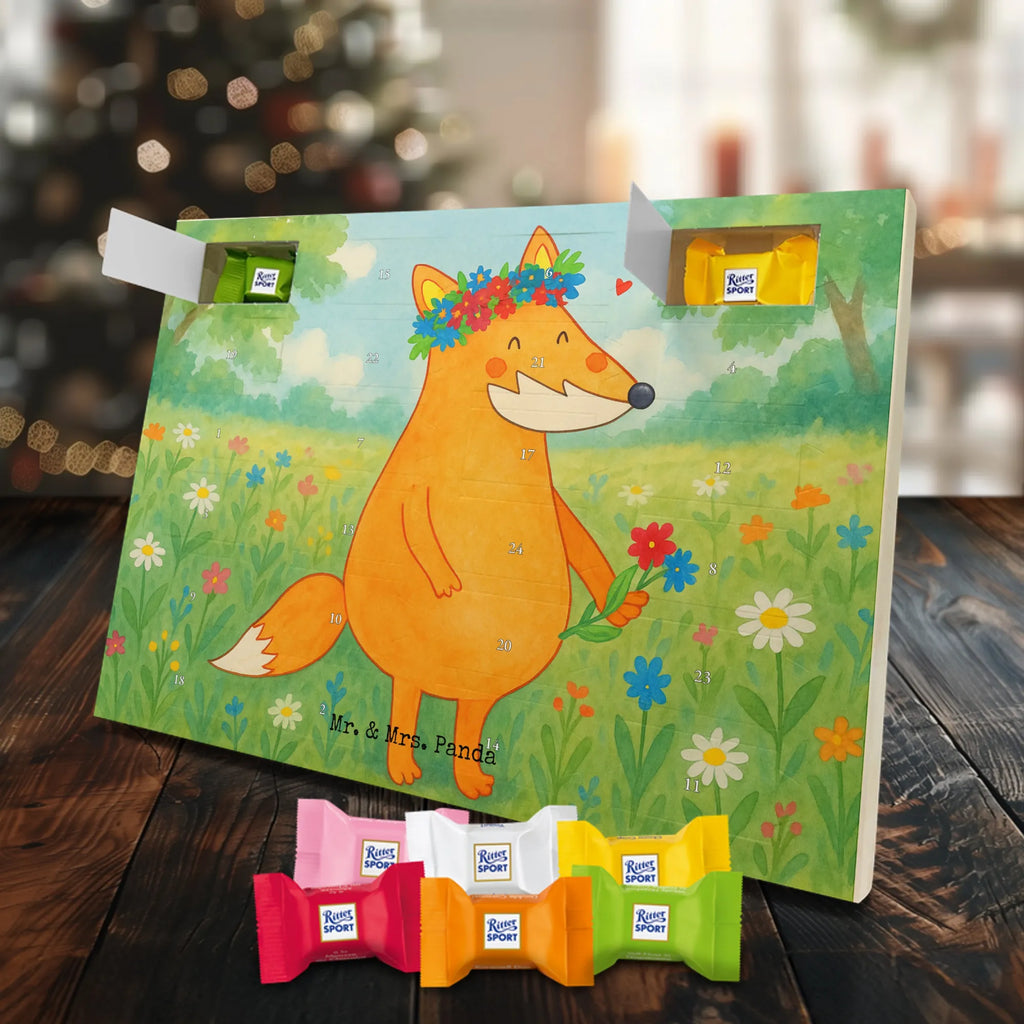 Chocolate advent calendar Fox Flower Design animal lover, foxes, forest wildlife, clever as a fox, joy, flower, fox girl, proof of love, girlfriend, flowers, self-love, flower girl, me, girlfriends