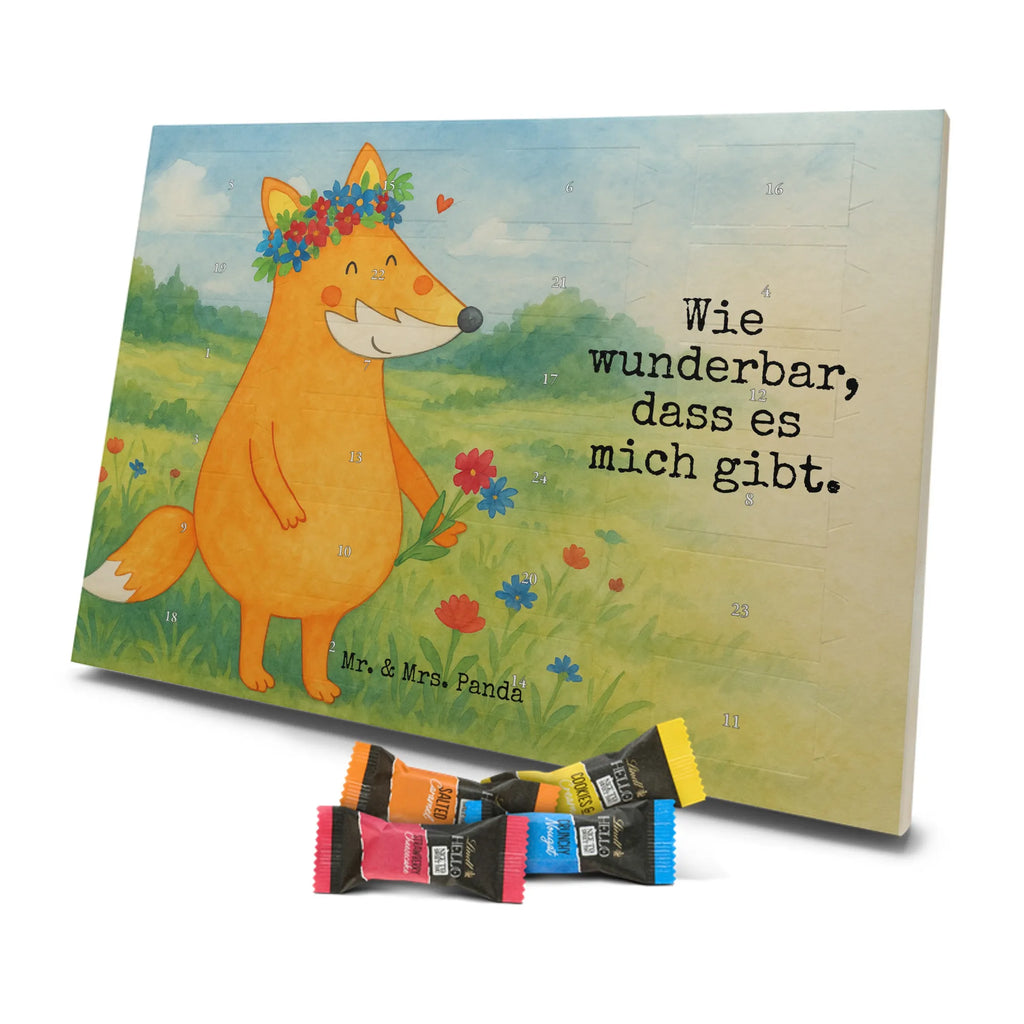 Chocolate advent calendar Fox Flower Design animal lover, foxes, forest wildlife, clever as a fox, joy, flower, fox girl, proof of love, girlfriend, flowers, self-love, flower girl, me, girlfriends