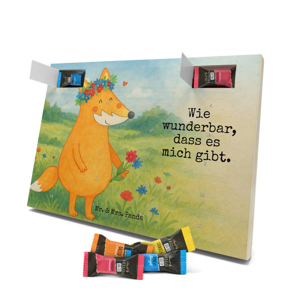 Chocolate advent calendar Fox Flower Design animal lover, foxes, forest wildlife, clever as a fox, joy, flower, fox girl, proof of love, girlfriend, flowers, self-love, flower girl, me, girlfriends