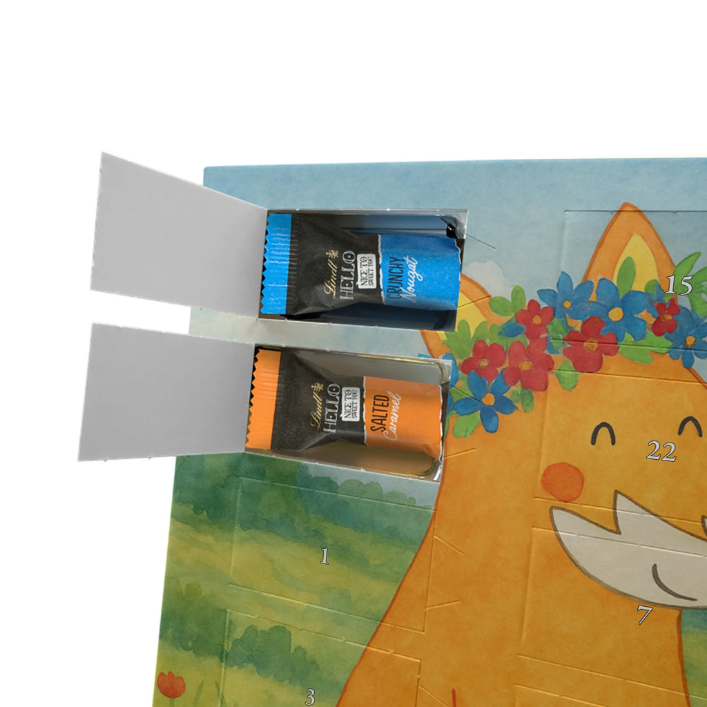 Chocolate advent calendar Fox Flower Design animal lover, foxes, forest wildlife, clever as a fox, joy, flower, fox girl, proof of love, girlfriend, flowers, self-love, flower girl, me, girlfriends