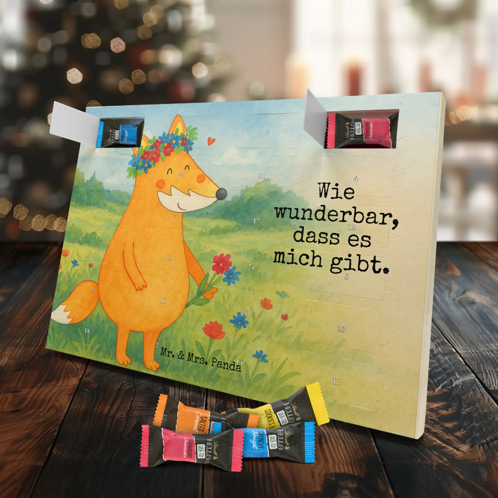 Chocolate advent calendar Fox Flower Design animal lover, foxes, forest wildlife, clever as a fox, joy, flower, fox girl, proof of love, girlfriend, flowers, self-love, flower girl, me, girlfriends