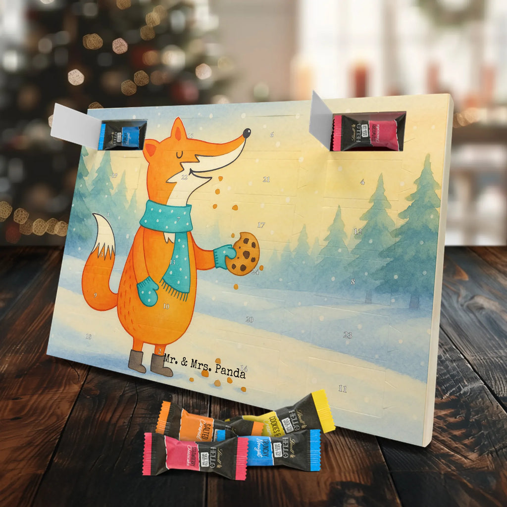 Chocolate advent calendar Fox biscuit Design animal lover, foxes, forest wildlife, clever as a fox, cookies, baking saying, kitchen decoration, christmas time, christmas present