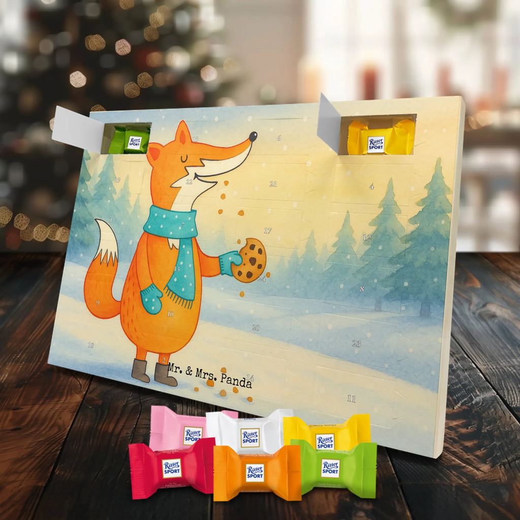 Chocolate advent calendar Fox biscuit Design animal lover, foxes, forest wildlife, clever as a fox, cookies, baking saying, kitchen decoration, christmas time, christmas present